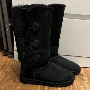 Ugg Bailey Button Black Boots